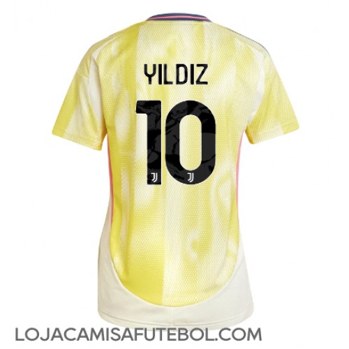 Camisa de Futebol Juventus Kenan Yildiz #10 Equipamento Secundário Mulheres 2024-25 Manga Curta